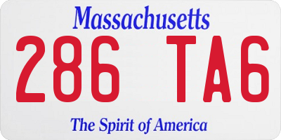 MA license plate 286TA6