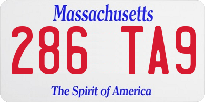 MA license plate 286TA9