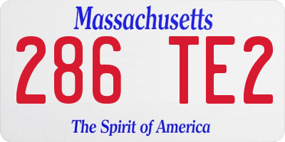 MA license plate 286TE2