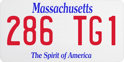 MA license plate 286TG1