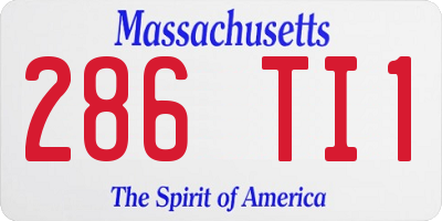 MA license plate 286TI1