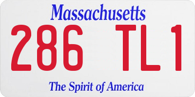 MA license plate 286TL1