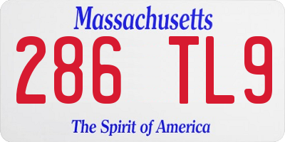 MA license plate 286TL9