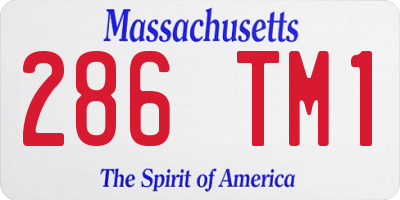 MA license plate 286TM1