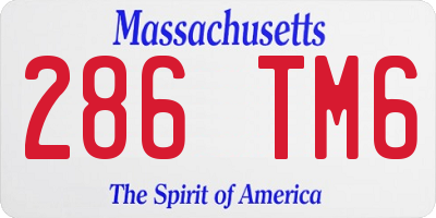 MA license plate 286TM6