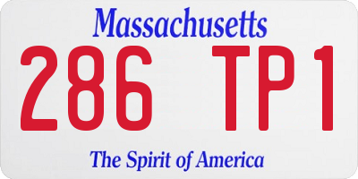 MA license plate 286TP1