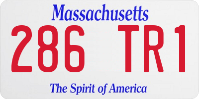 MA license plate 286TR1