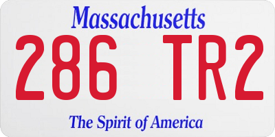 MA license plate 286TR2