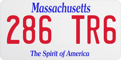 MA license plate 286TR6