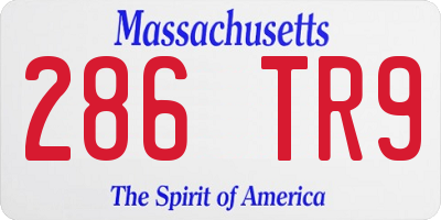 MA license plate 286TR9