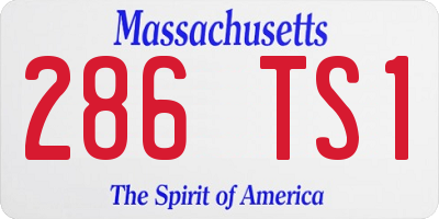 MA license plate 286TS1