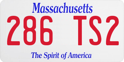 MA license plate 286TS2
