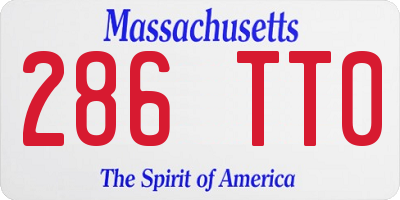MA license plate 286TT0