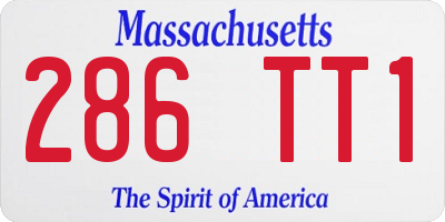 MA license plate 286TT1