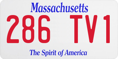 MA license plate 286TV1