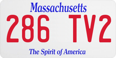 MA license plate 286TV2