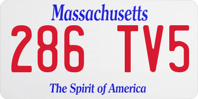 MA license plate 286TV5