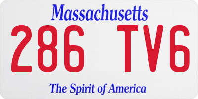 MA license plate 286TV6