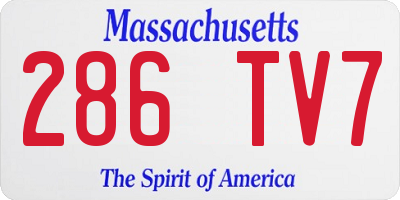 MA license plate 286TV7