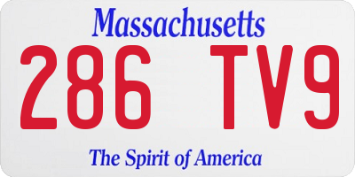 MA license plate 286TV9