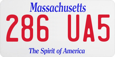 MA license plate 286UA5