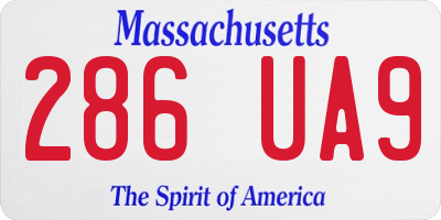 MA license plate 286UA9