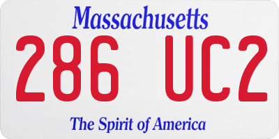MA license plate 286UC2
