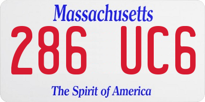 MA license plate 286UC6