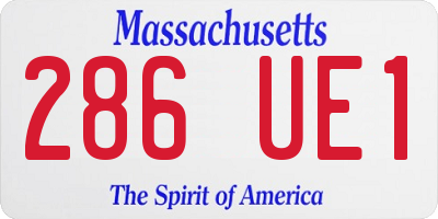 MA license plate 286UE1