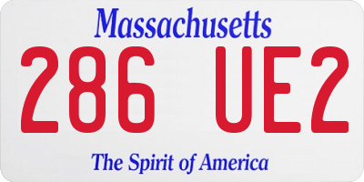 MA license plate 286UE2