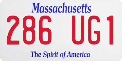 MA license plate 286UG1