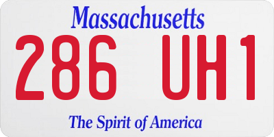 MA license plate 286UH1