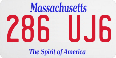 MA license plate 286UJ6
