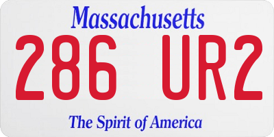 MA license plate 286UR2