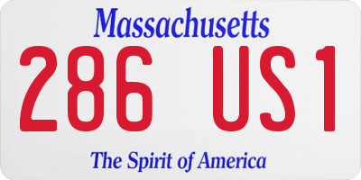 MA license plate 286US1