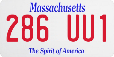 MA license plate 286UU1