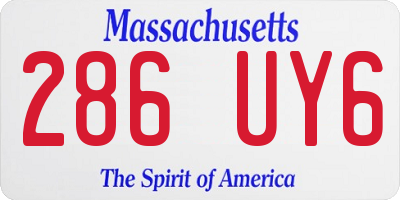 MA license plate 286UY6