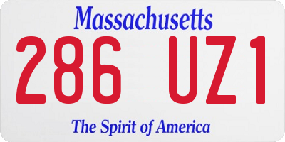 MA license plate 286UZ1