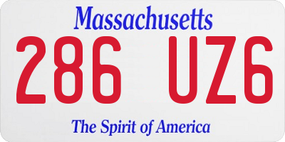 MA license plate 286UZ6