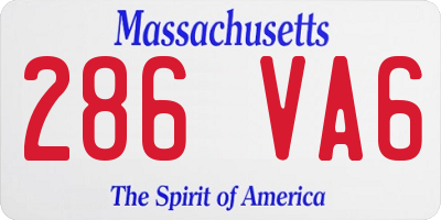 MA license plate 286VA6