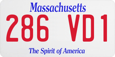 MA license plate 286VD1