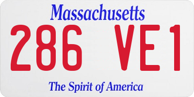 MA license plate 286VE1