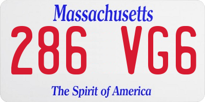 MA license plate 286VG6