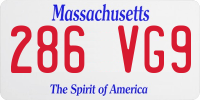 MA license plate 286VG9