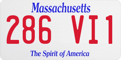 MA license plate 286VI1