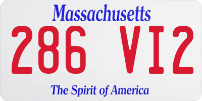 MA license plate 286VI2