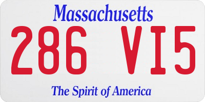 MA license plate 286VI5