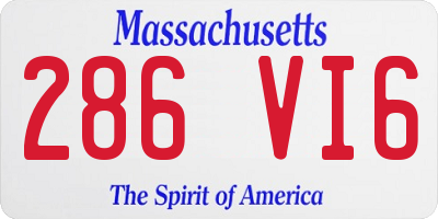 MA license plate 286VI6