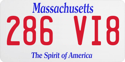 MA license plate 286VI8
