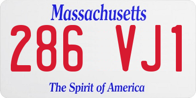 MA license plate 286VJ1